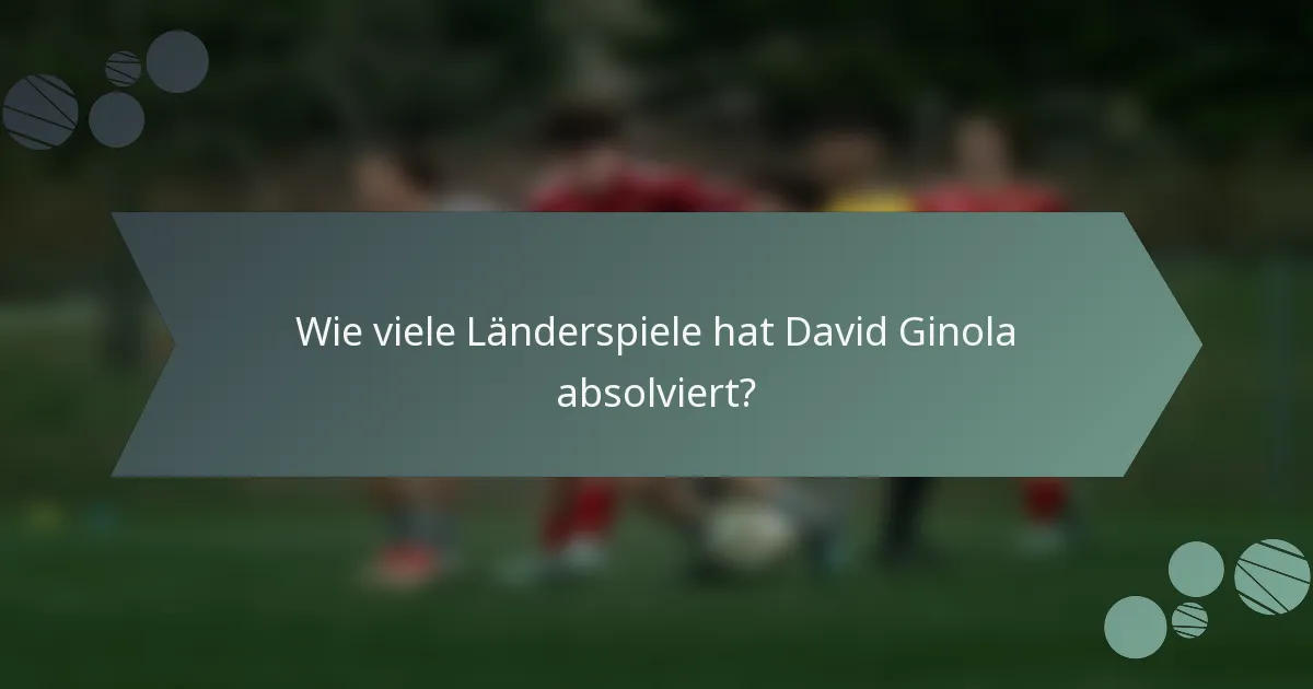 Wie viele Länderspiele hat David Ginola absolviert?