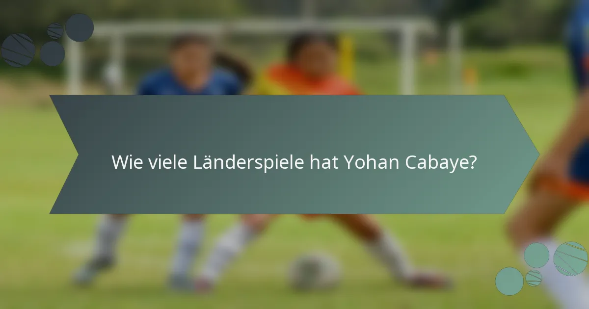 Wie viele Länderspiele hat Yohan Cabaye?